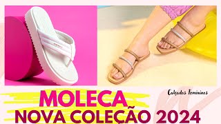 MOLECA NOVA COLEÇÃO 2024 SANDÁLIAS RASTEIRAS PAPETES TENDÊNCIA E SAPATILHAS FEMININAS  MODA VERÃO [upl. by Aehtna816]