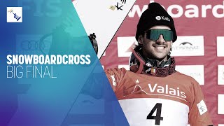 Eliot Grondin CAN  Winner  Mens Snowboard Cross  Veysonnaz  FIS Snowboard [upl. by Idnerb448]