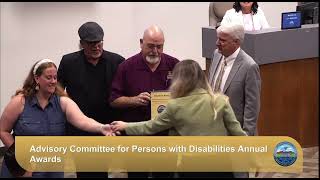 Fountain Valley City Council 10 1 24 ACPD Advisory Committee for Persons with Disabilities Awards [upl. by Acirrej]