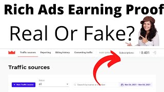 Rich Ads Earning Proof  Rich Ads  Adsense Alternative [upl. by Mechling]