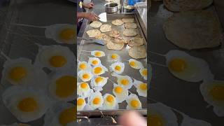 Egg Roti Canai with Chicken  Malaysian Street Food [upl. by Bertero]