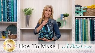 How to Make a Quilted Bible Cover  a Shabby Fabrics Sewing Tutorial [upl. by Ecnarret]