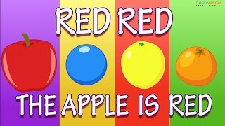 Learn Colours  Apple is Red  Cartoon Nursery Rhymes For Children  Rudra Matsa [upl. by Chrissa]