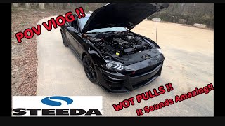 Driving POV in my LOUD MUSTANG GT  Steeda H pipe  Muffler delete [upl. by Lednam]