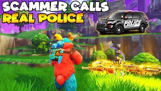 Scammer Calls Police After This SCAM 💯😱 Scammer Gets Scammed Fortnite Save The World [upl. by Obrien]