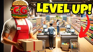 Leveling Up My Employees amp Storage Room Expansion Supermarket Simulator [upl. by Pachston]