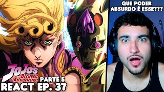 GIORNO VS DIAVOLO GOLD EXPERIENCE REQUIEM React JoJos Bizarre Adventure Parte 5 EP 37 [upl. by Pauli4]