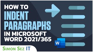 How to Indent Paragraphs in Microsoft Word 2021365 [upl. by Drol]