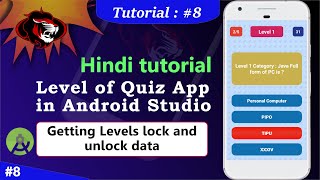 Quiz app in android  level of quiz app in android  Getting Levels Lock and Unlock data Part 8 [upl. by Gina]