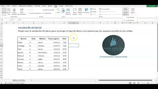 Validación de datos en Excel  Parte VIII [upl. by Harod986]