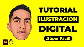 Como hacer una ilustración del rostro con Adobe Illustrator [upl. by Dal867]