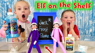 Elf on the Shelf Making Jack Frost Slime Top Secret Note Found [upl. by Eidnalem]