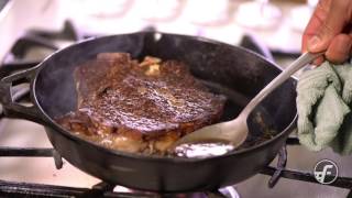 How To Make Pan Seared ButterBasted Steak [upl. by Nirra]