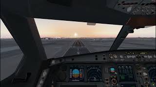 British Airways A340 600 landing in New York Cockpit view [upl. by Vanny]