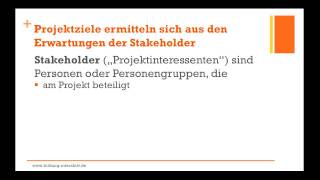 Projektmanagement  Projektziele und Zielprioritäten [upl. by Eerolam]