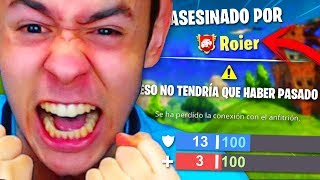 MATO A GREFG Y SE ENFADA MUCHO EN EL TORNEO DE YOUTUBERS Y PETAMOS EL SERVIDOR DE FORTNITE   Roier [upl. by Hctub]