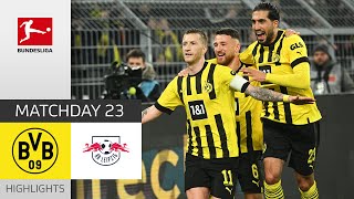 BVB Makes It 1010  Borussia Dortmund  RB Leipzig 21  Highlights MD 23 – Bundesliga 2223 [upl. by Salomi394]