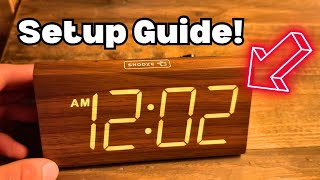 How to Set up the DreamSky Wooden Alarm Clock [upl. by Sumner611]