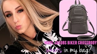 Whats in my Bag Marc Jacobs Domo Biker Backpack [upl. by Georges]