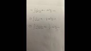 Indefinite Integral formulas [upl. by Dichy]