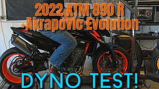 SBU 2022 KTM 890 Duke R Project Akrapovic Dyno Testing Suter Clutch Matris Damper More [upl. by Valaria664]