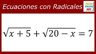 Ecuaciones con radicales  Ej 6 [upl. by Sibylla]