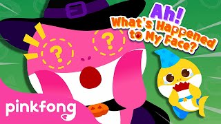 Ah Whats Happening to My Face  Zombie Baby Shark  Pinkfong Halloween Story  Official Pinkfong [upl. by Kehoe284]