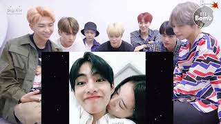 BTS Reaction to BTS x BLACKPINK · photos of kisses and weddings fmv [upl. by Asabi]