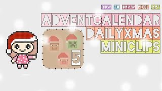 how to draw minecraft santa claus  5th dec adventcalendar  xmas christmas  pixel art perler beads [upl. by Adnar]