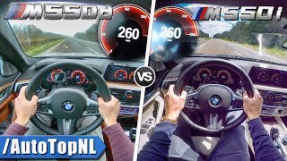 BMW 5 SERIES G30 M550i vs M550d  ACCELERATION amp TOP SPEED 0260kmh AUTOBAHN POV by AutoTopNL [upl. by Nnail]