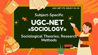 UGC NET Sociology Quiz Sociological Theories Research Methods  100 QampA for Entrance Coaching [upl. by Jonas]