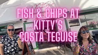 We ate fish and chips at Kittys Costa Teguise Lanzarote in September 2024 [upl. by Llenal922]