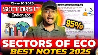 Sectors Of Indian Economy Notes Class 10 CBSE  Topper Handwritten Notes with PDF Economic Chapter 2 [upl. by Acirema57]