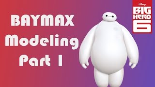 Cinema 4D Modeling  Baymax Big Hero 6 Part 1 [upl. by Ahseekan]