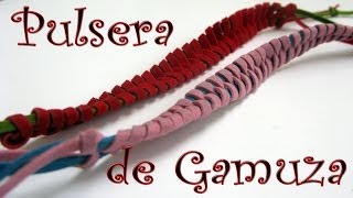 Pulseras de gamuza fácil  Manualidades para todos [upl. by Saw92]