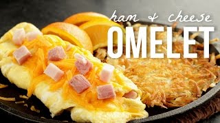 How to Make an Omelet Quick and Easy Ham and Cheese Omelette Recipe [upl. by Clausen261]