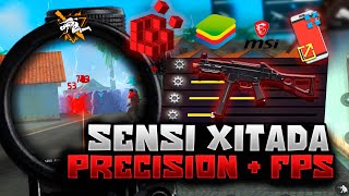 La mejor SENSIBILIDAD para pc con  FPS 👽🖱 Bluestacks amp Msi ⚙️ Free Fire 2023 [upl. by Ahsiled]