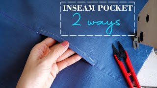 ✅2 WAYS How To Sew Inseam Pockets  Sewing Techniques For Beginners  Thuy Sewing [upl. by Wickman988]