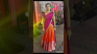 Halfsaree wearing style halfsaree stylishblousedesignforlehenga [upl. by Akiria956]