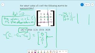 Cracking the GRE Math Subject Test  Linear Algebra 9 Easy [upl. by Nacim]