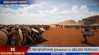 ↪ ¿WHO WILL WIN  7700 SPARTANS vs 280000 PERSIANS  EPIC BATTLE amp STRATEGY [upl. by Sherwin]