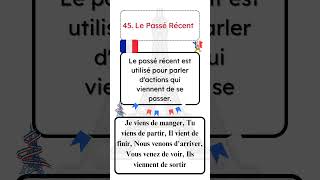 Le Passé récent grammaire apprendrelefrançais apprendrelefrancais [upl. by Atenik]