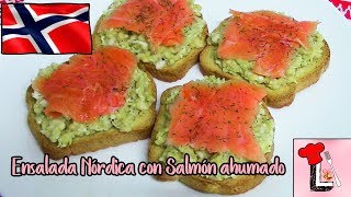 Como hacer Ensalada Nórdica con Salmón ahumado  Receta Thermomix Navidad  Cocina Nórdica [upl. by Skolnik]