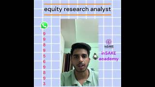 My Equity Research Internship Journey at inSAKE Academy shorts financecareer financialanalyst [upl. by Assirahc]