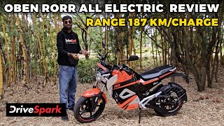 Oben Rorr All Electric Bike Review  Range 187 KMCharge  Vedant Jouhari [upl. by Ellatsirhc206]