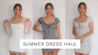 HAUL  SUMMER DRESS TRY ON  Fashion Influx [upl. by Llerut]