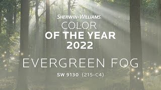 SherwinWilliams 2022 Color of the Year  Evergreen Fog [upl. by Edobalo]