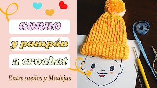 GORRITO CON POMPÓN A CROCHET paso a paso [upl. by Yrrak318]