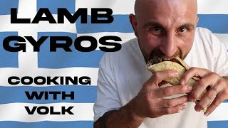 Cooking With Volk  Lamb Gyros Greek Souvlakia  Pita Bread Tzatziki and Taramasalata [upl. by Ninazan]