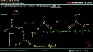 Explain the important aspects of resonance with reference to the CO2–3 ion [upl. by Lette]